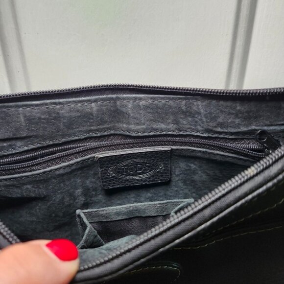 Tod's Black Leather 2Way Adjustable Shoulder Strap Micro Handbag Bag Purse - Picture 8 of 16